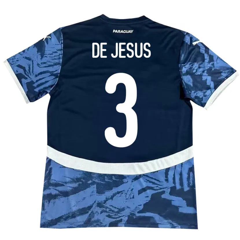 Danxenレディースパラグアイロナウド・ナウェル・デ・ヘスス・ロペス#3青アウェイシャツ24-26ジャージーユニフォーム
