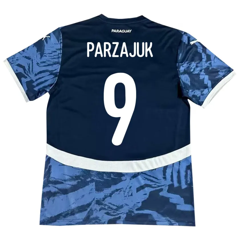DanxenレディースパラグアイKevin Parzajuk#9青アウェイシャツ24-26ジャージーユニフォーム