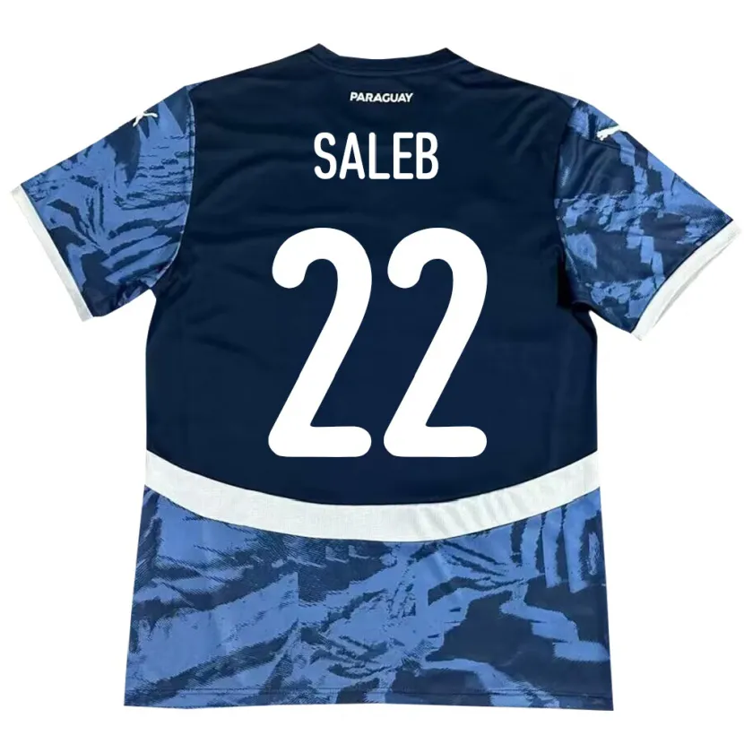 DanxenレディースパラグアイGloria Saleb#22青アウェイシャツ24-26ジャージーユニフォーム