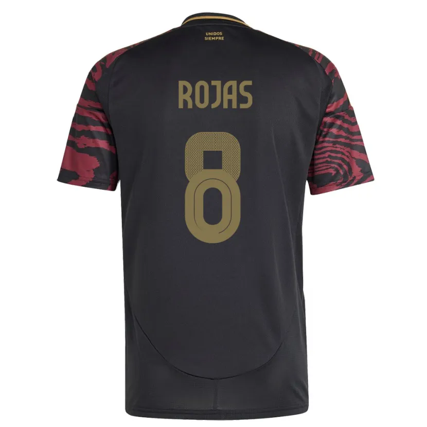 DanxenレディースペルーÁlvaro Rojas#8黒アウェイシャツ24-26ジャージーユニフォーム