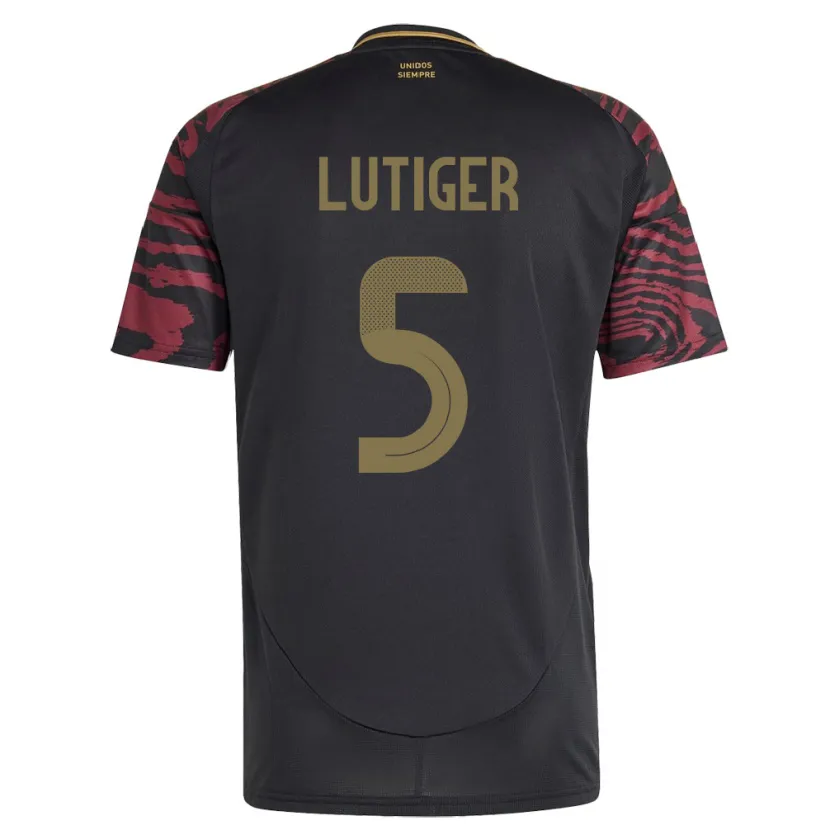DanxenレディースペルーRafael Lutiger#5黒アウェイシャツ24-26ジャージーユニフォーム
