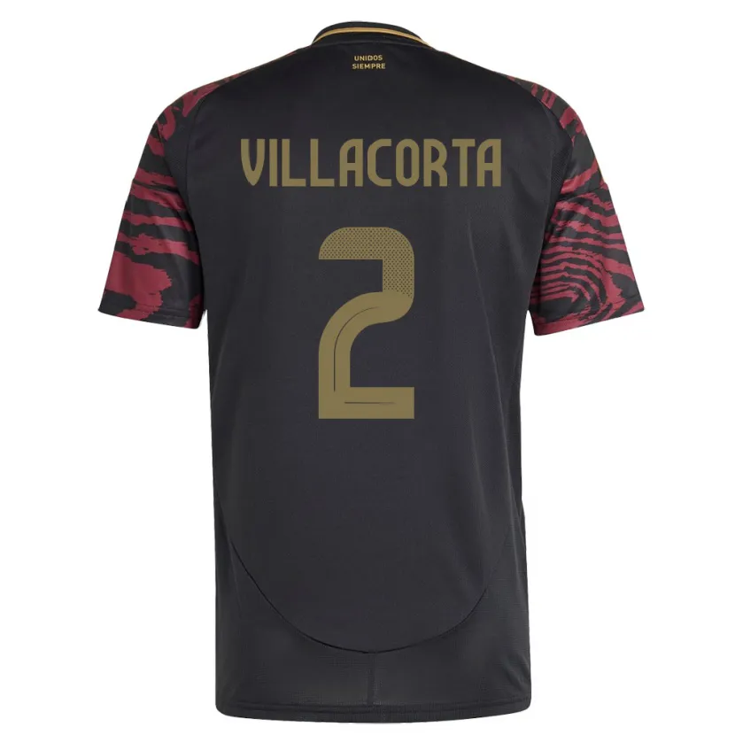 DanxenレディースペルーAnderson Villacorta#2黒アウェイシャツ24-26ジャージーユニフォーム