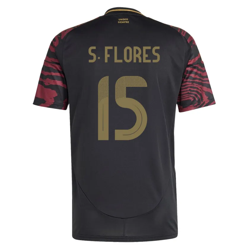 DanxenレディースペルーScarleth Flores#15黒アウェイシャツ24-26ジャージーユニフォーム