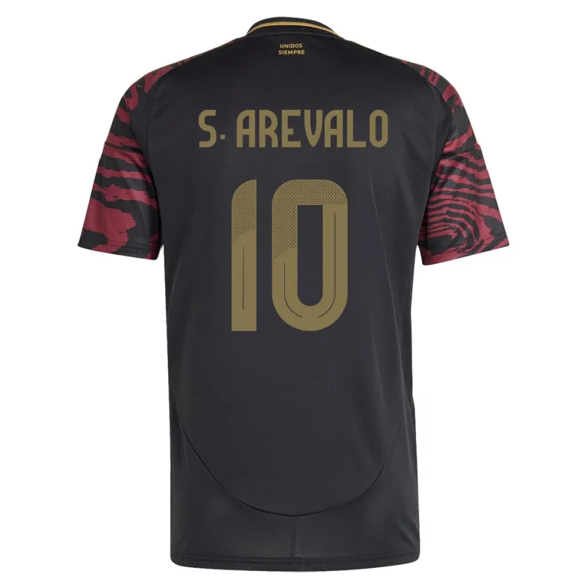 DanxenレディースペルーSandra Arévalo#10黒アウェイシャツ24-26ジャージーユニフォーム