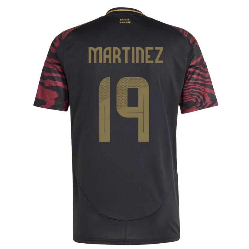 DanxenレディースペルーNahomi Martínez#19黒アウェイシャツ24-26ジャージーユニフォーム