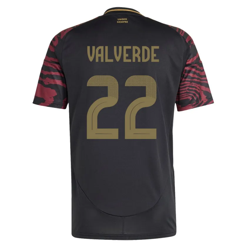 DanxenレディースペルーMalena Valverde#22黒アウェイシャツ24-26ジャージーユニフォーム