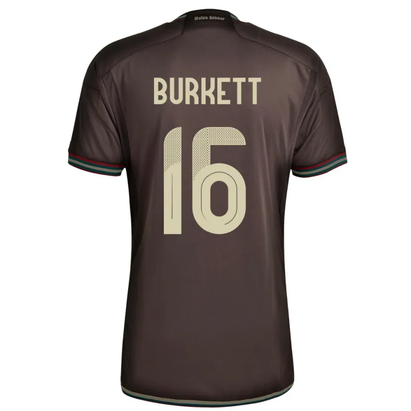 DanxenレディースジャマイカBrian Burkett#16ナイトブラウンアウェイシャツ24-26ジャージーユニフォーム