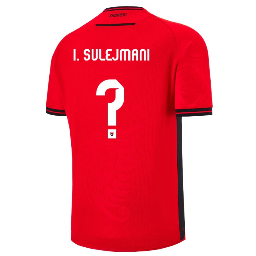 DanxenキッズアルバニアIssa Sulejmani#0赤 黒ホームシャツ26-28ジャージーユニフォーム