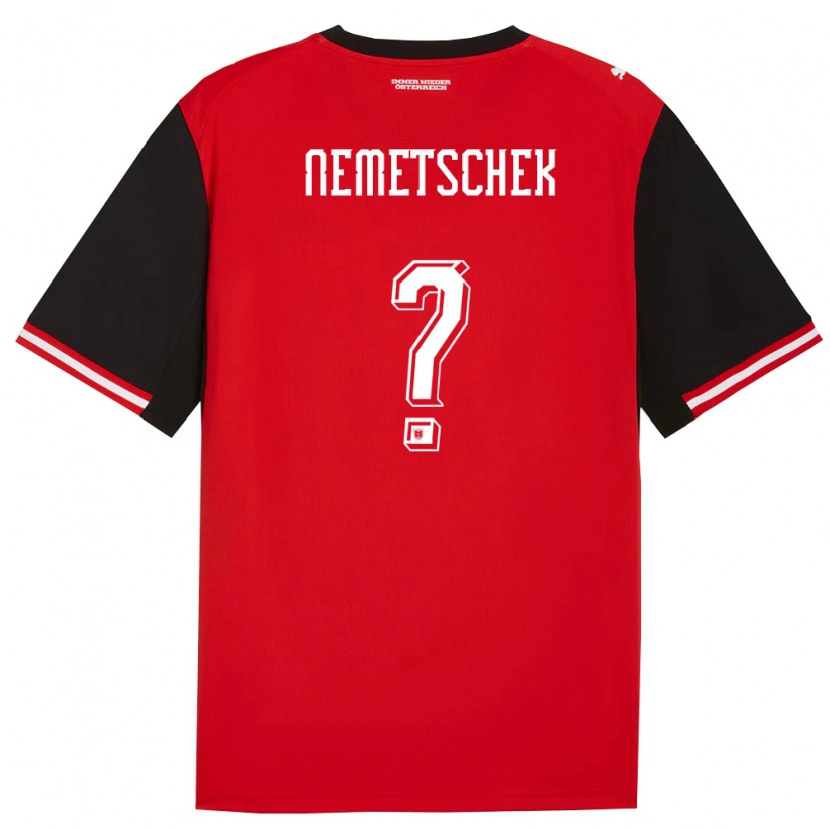 DanxenキッズオーストリアMatthias Nemetschek#0黒 白ホームシャツ26-28ジャージーユニフォーム