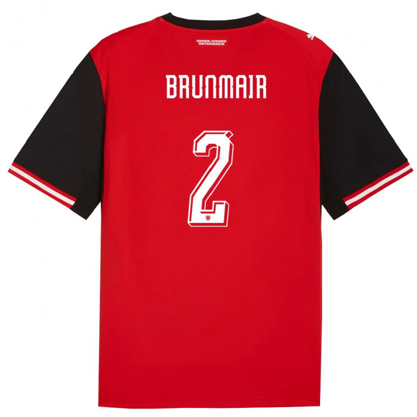 DanxenキッズオーストリアLivia Brunmair#2黒 白ホームシャツ26-28ジャージーユニフォーム