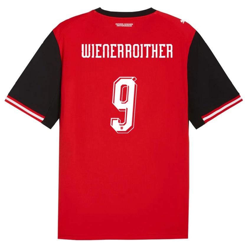 DanxenキッズオーストリアKatja Wienerroither#9黒 白ホームシャツ26-28ジャージーユニフォーム