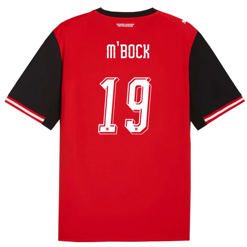 DanxenキッズオーストリアJoseph M'bock#19黒 白ホームシャツ26-28ジャージーユニフォーム
