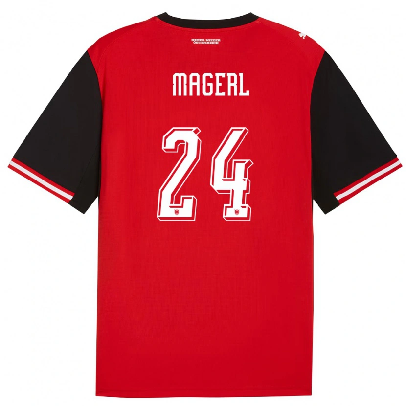 DanxenキッズオーストリアJulia Magerl#24黒 白ホームシャツ26-28ジャージーユニフォーム