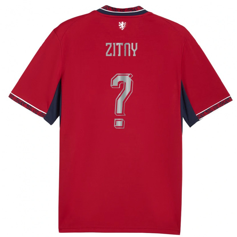 DanxenキッズチェコMatej Zitny#0赤 白 紺ホームシャツ26-28ジャージーユニフォーム