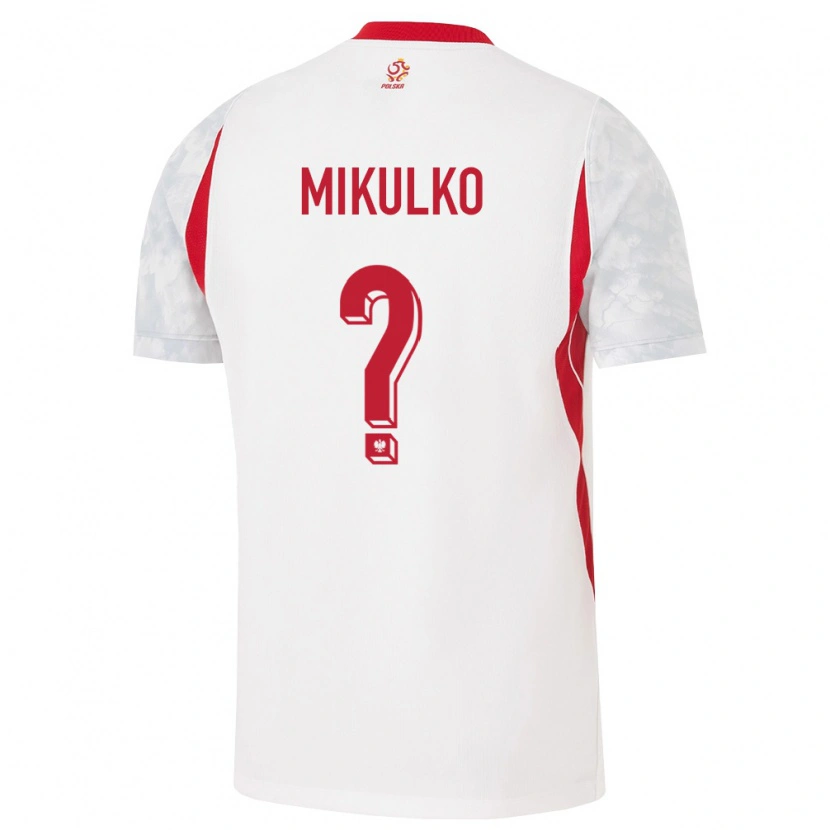 DanxenキッズポーランドAntoni Mikułko#0白 赤 灰ホームシャツ26-28ジャージーユニフォーム