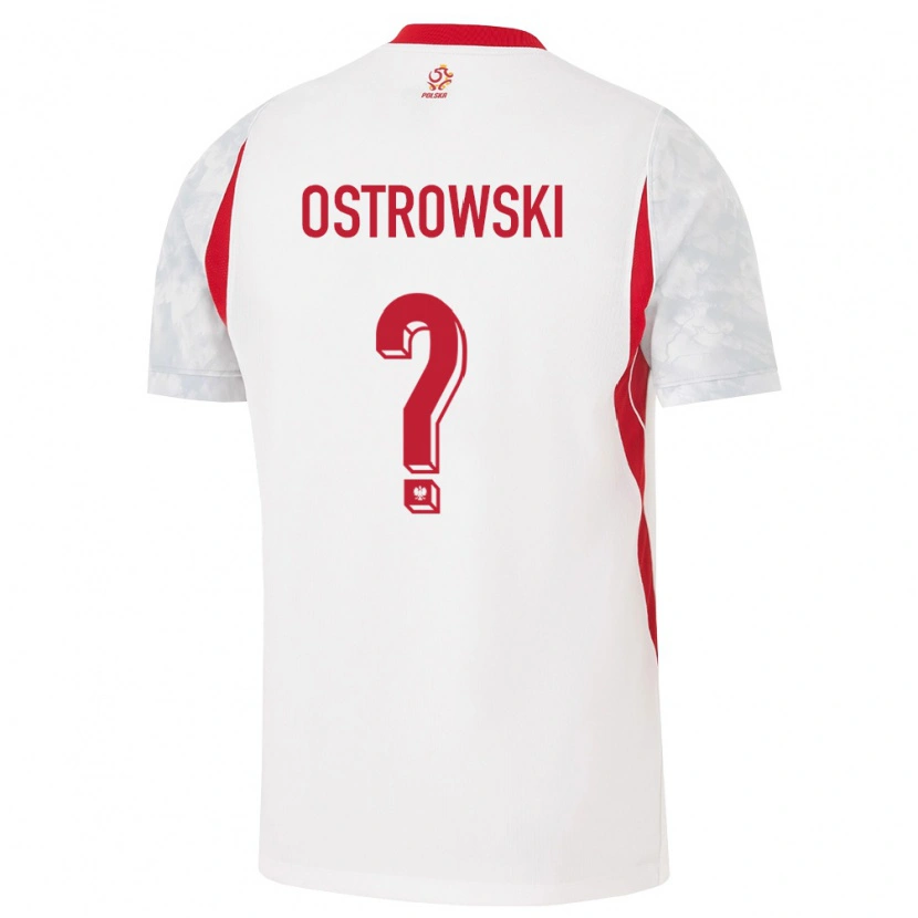 DanxenキッズポーランドOliwier Ostrowski#0白 赤 灰ホームシャツ26-28ジャージーユニフォーム
