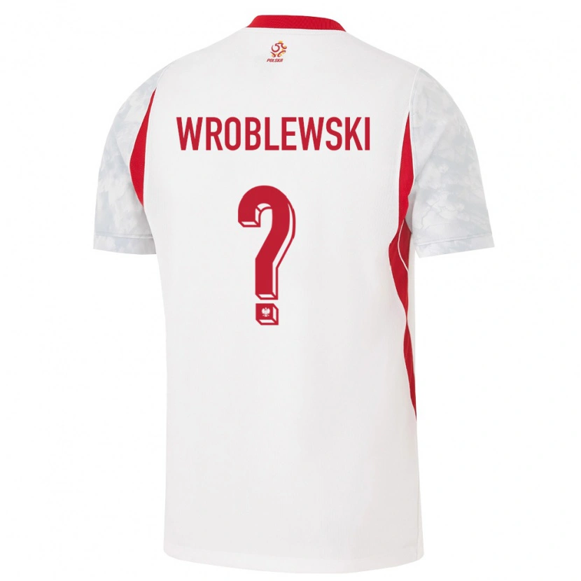 DanxenキッズポーランドMichal Wroblewski#0白 赤 灰ホームシャツ26-28ジャージーユニフォーム