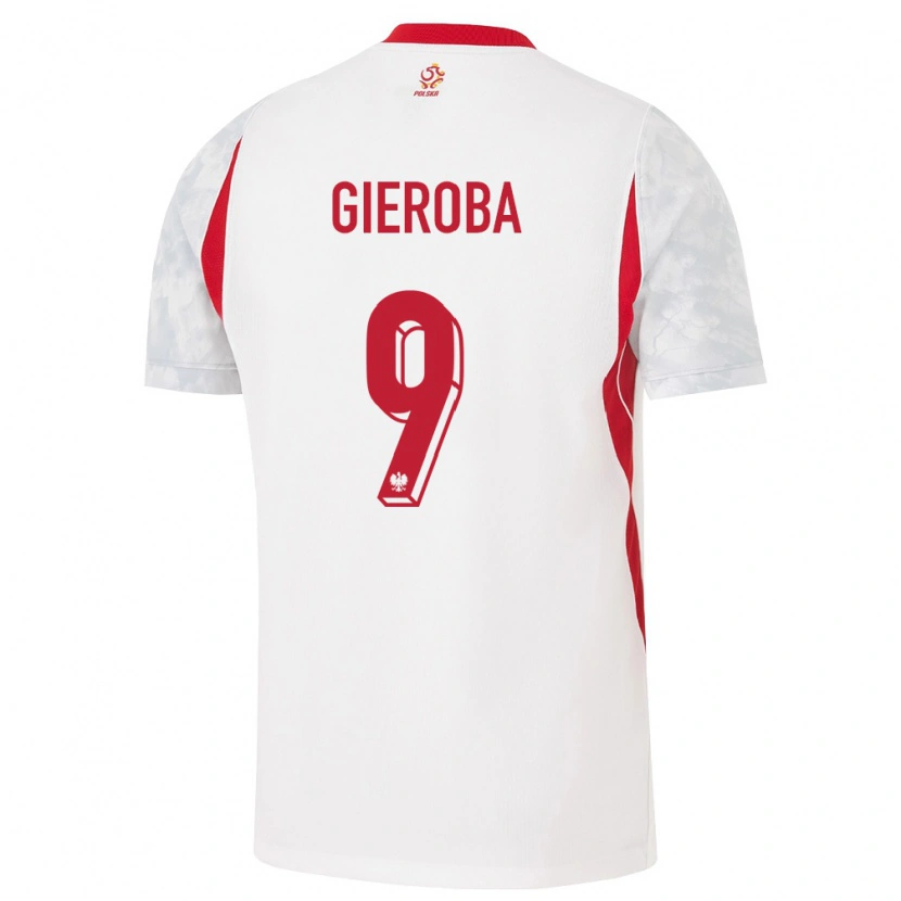 DanxenキッズポーランドStanisław Gieroba#9白 赤 灰ホームシャツ26-28ジャージーユニフォーム