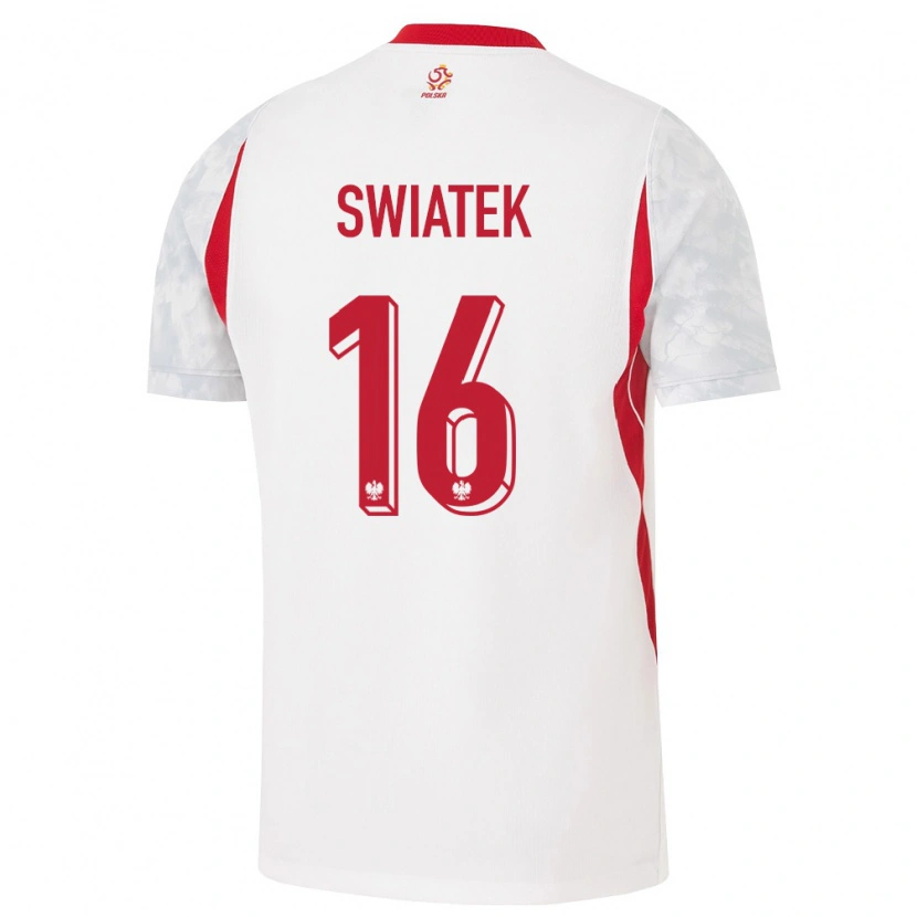 DanxenキッズポーランドDawid Swiatek#16白 赤 灰ホームシャツ26-28ジャージーユニフォーム