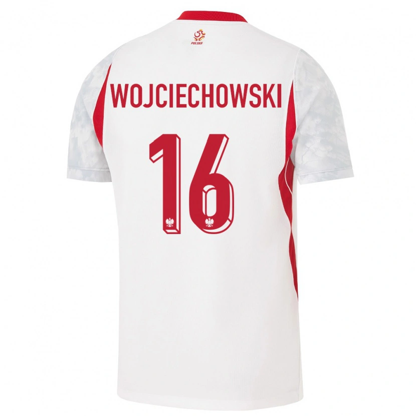 DanxenキッズポーランドOliwier Wojciechowski#16白 赤 灰ホームシャツ26-28ジャージーユニフォーム