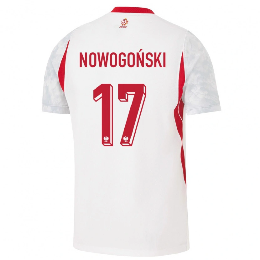 DanxenキッズポーランドKamil Nowogoński#17白 赤 灰ホームシャツ26-28ジャージーユニフォーム