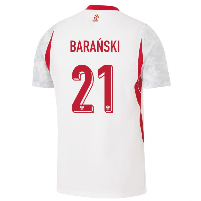 Danxenキッズポーランドバルトウォミェイ・バランスキー#21白 赤 灰ホームシャツ26-28ジャージーユニフォーム
