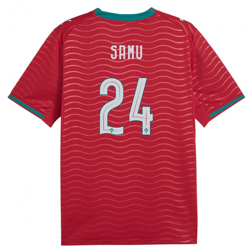 Danxenキッズポルトガルサムエル・コスタ#24赤 緑 白ホームシャツ26-28ジャージーユニフォーム