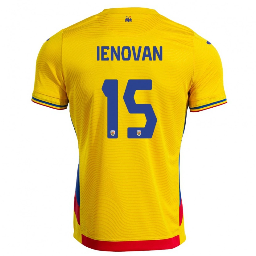 DanxenキッズルーマニアBianca Ienovan#15黄 赤ホームシャツ26-28ジャージーユニフォーム