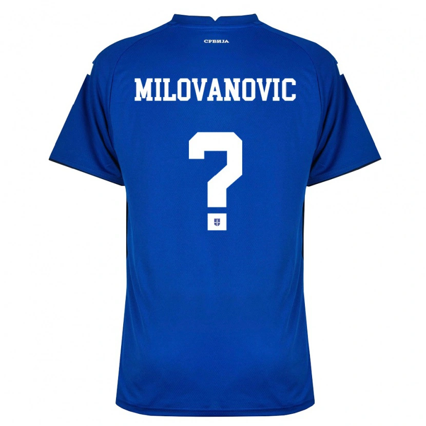 DanxenキッズセルビアDavid Milovanovic#0紺 赤ホームシャツ26-28ジャージーユニフォーム