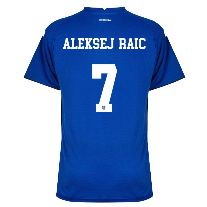 DanxenキッズセルビアNeven Aleksej Raic#7紺 赤ホームシャツ26-28ジャージーユニフォーム