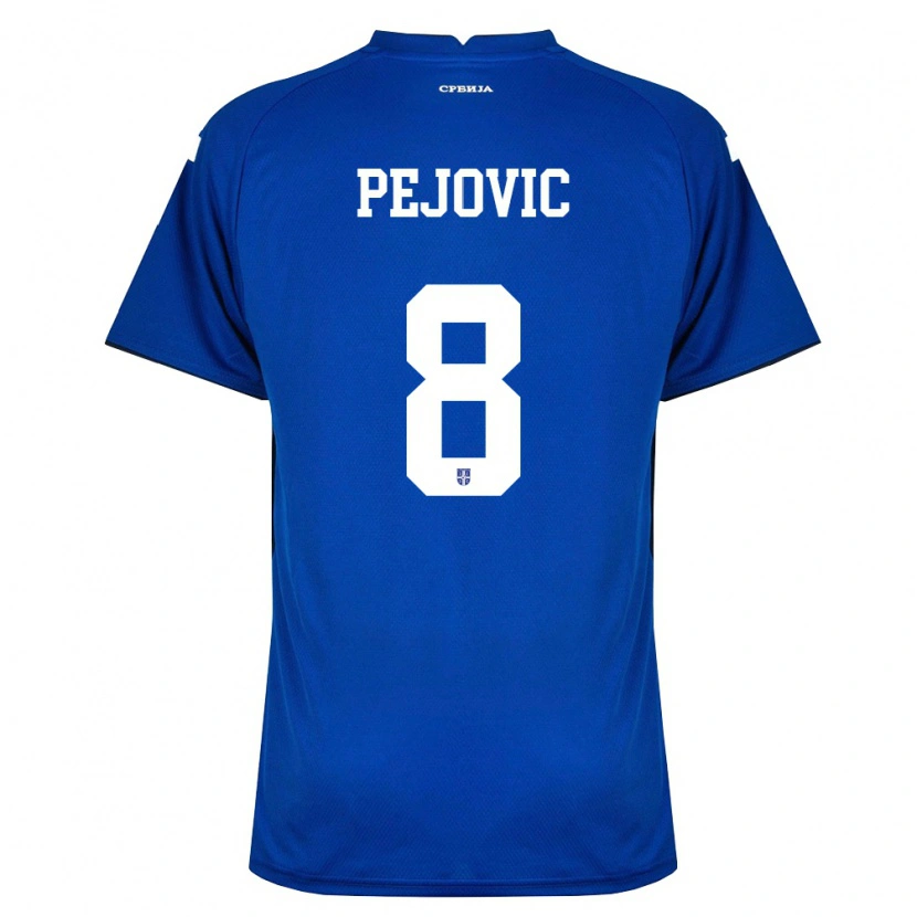 DanxenキッズセルビアVeljko Pejovic#8紺 赤ホームシャツ26-28ジャージーユニフォーム