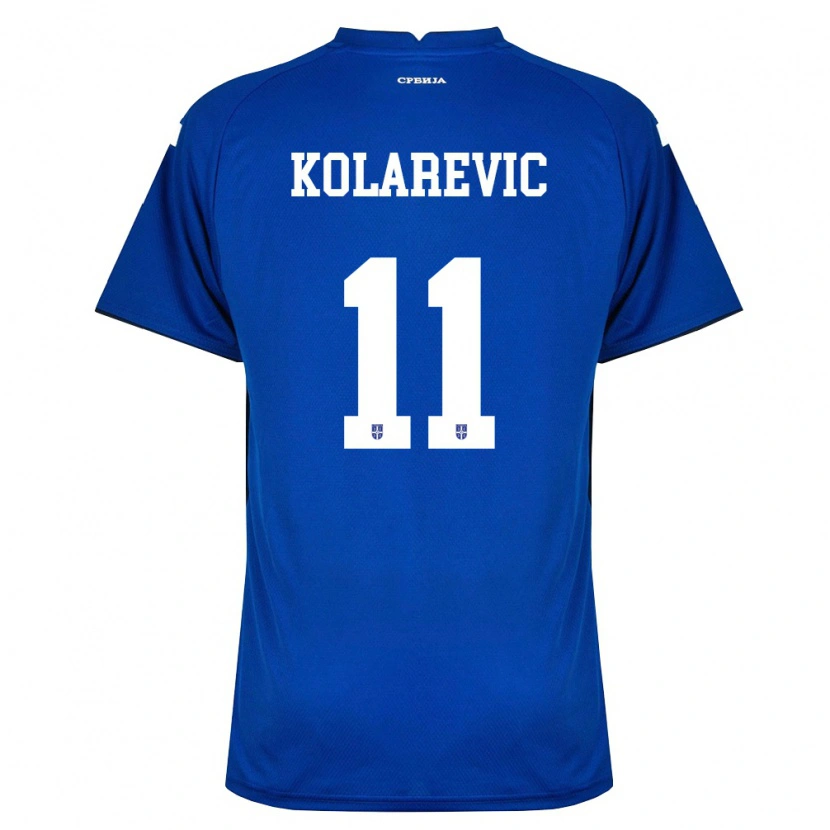 Danxenキッズセルビアミラン・コラレヴィッチ#11紺 赤ホームシャツ26-28ジャージーユニフォーム