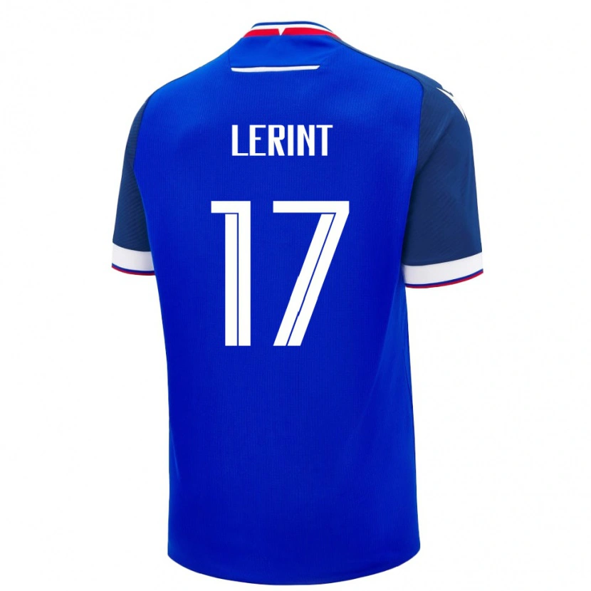 DanxenキッズスロバキアAlin Lerint#17青 白ホームシャツ26-28ジャージーユニフォーム