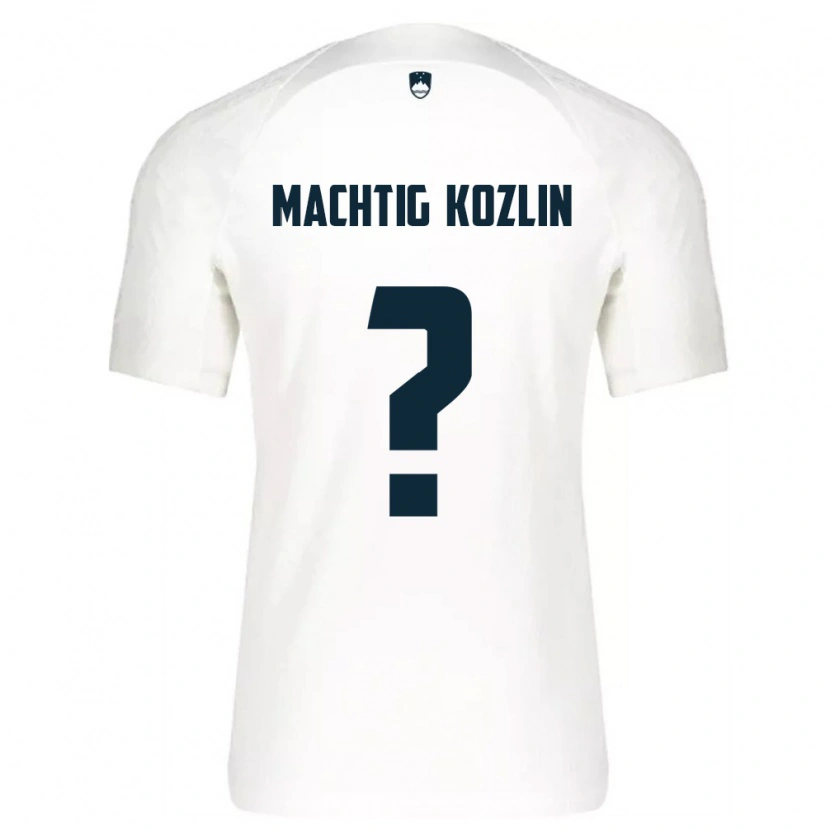 DanxenキッズスロベニアVid Mächtig Kozlin#0白 青ホームシャツ26-28ジャージーユニフォーム