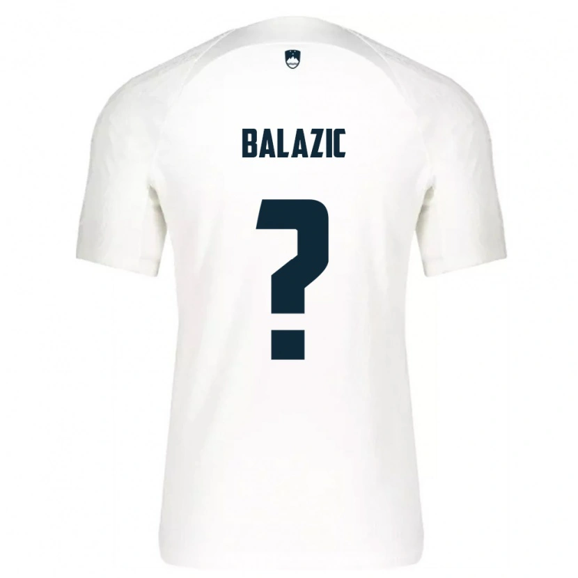 DanxenキッズスロベニアJan Balazic#0白 青ホームシャツ26-28ジャージーユニフォーム