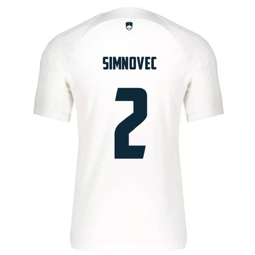 DanxenキッズスロベニアMatevz Simnovec#2白 青ホームシャツ26-28ジャージーユニフォーム