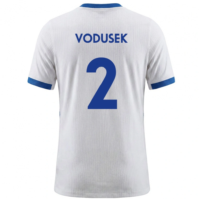DanxenキッズスロベニアLuka Vodusek#2白 青ホームシャツ26-28ジャージーユニフォーム