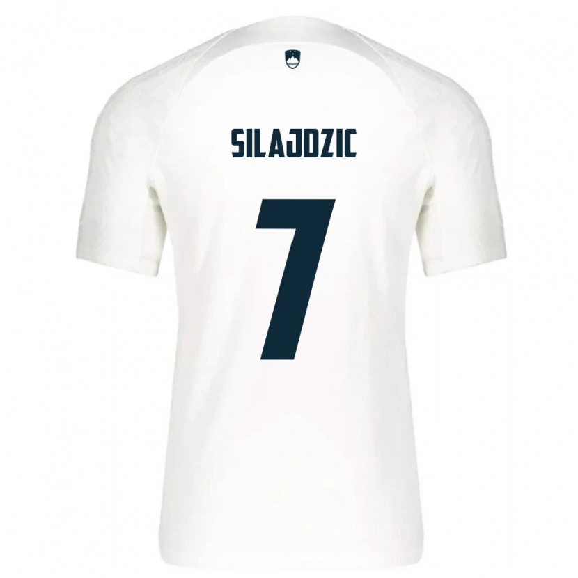 DanxenキッズスロベニアRiad Silajdzic#7白 青ホームシャツ26-28ジャージーユニフォーム