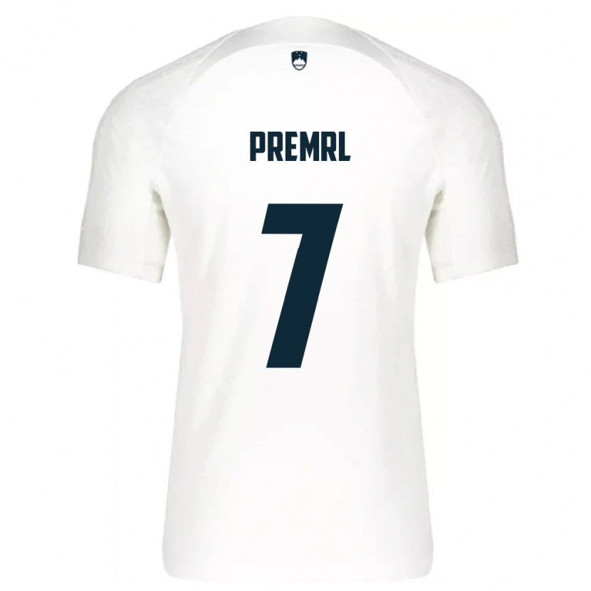 DanxenキッズスロベニアJaka Premrl#7白 青ホームシャツ26-28ジャージーユニフォーム