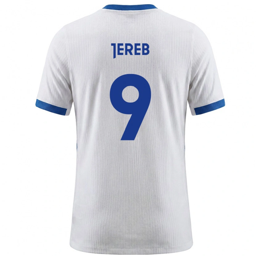 DanxenキッズスロベニアDavid Jereb#9白 青ホームシャツ26-28ジャージーユニフォーム