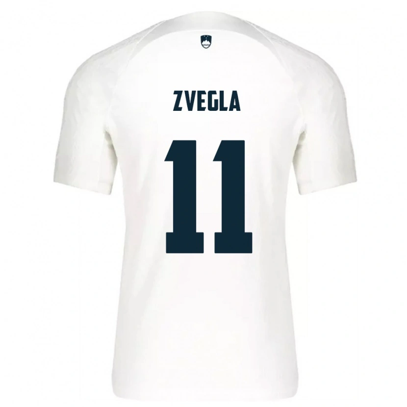 DanxenキッズスロベニアNoel Zvegla#11白 青ホームシャツ26-28ジャージーユニフォーム