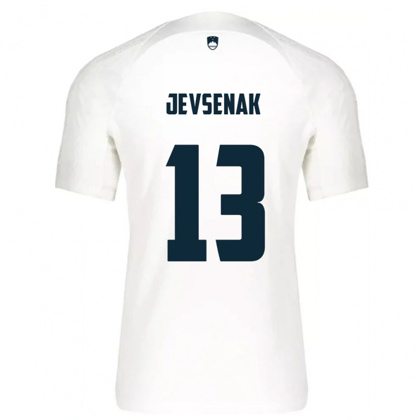 DanxenキッズスロベニアFlorjan Jevsenak#13白 青ホームシャツ26-28ジャージーユニフォーム