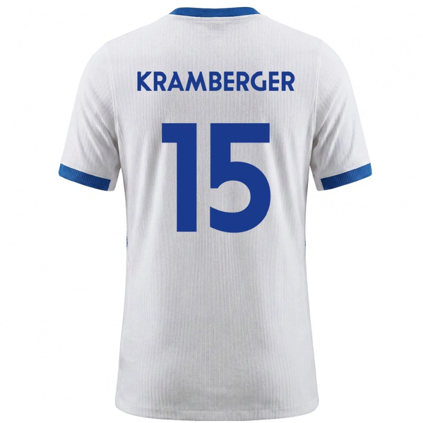 Danxenキッズスロベニアマーク・クランベルガー#15白 青ホームシャツ26-28ジャージーユニフォーム