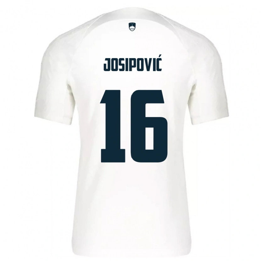 DanxenキッズスロベニアAleksej Josipović#16白 青ホームシャツ26-28ジャージーユニフォーム