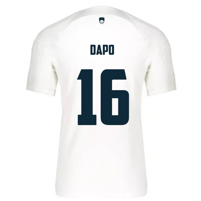 DanxenキッズスロベニアJan Dapo#16白 青ホームシャツ26-28ジャージーユニフォーム