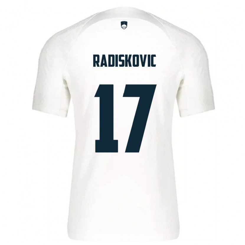 DanxenキッズスロベニアAleks Radiskovic#17白 青ホームシャツ26-28ジャージーユニフォーム