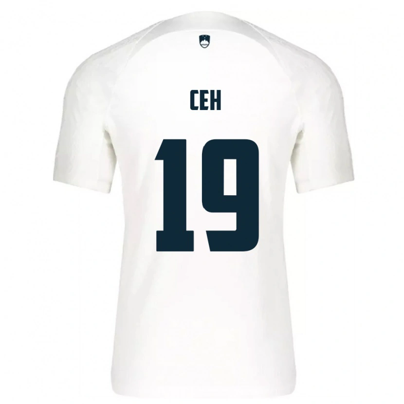 DanxenキッズスロベニアLukas Ceh#19白 青ホームシャツ26-28ジャージーユニフォーム