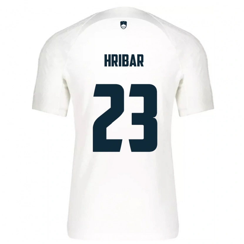 DanxenキッズスロベニアLan Hribar#23白 青ホームシャツ26-28ジャージーユニフォーム
