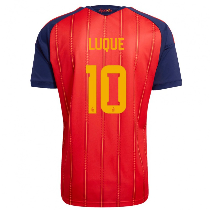 DanxenキッズスペインBruno Luque#10赤 紺 黄ホームシャツ26-28ジャージーユニフォーム
