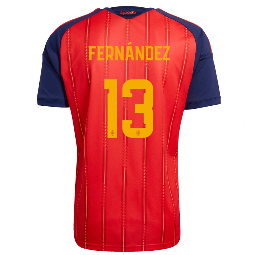 Danxenキッズスペインセザール・フェルナンデス#13赤 紺 黄ホームシャツ26-28ジャージーユニフォーム